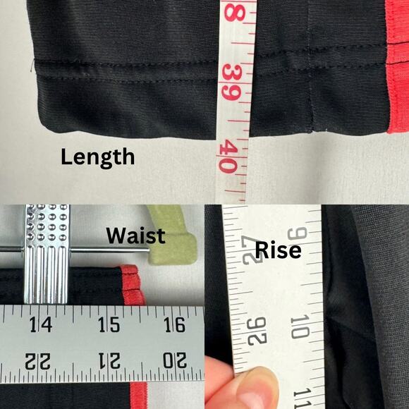 Adidas Black 3 Pink Striped Side Classic Stretch Elastic Waist Joggers Sz Medium - Picture 8 of 10
